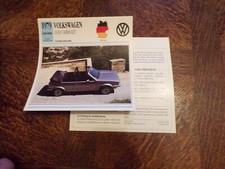 FICHE carte CARD voiture auto