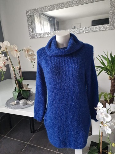 Une robe pull bleu roy - robe,
