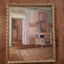 Lot Exceptionnel Huile Toile Tableau Scene D'intérieur 2