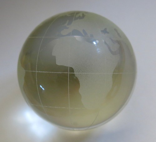 Globe terrestre verre - globe, en