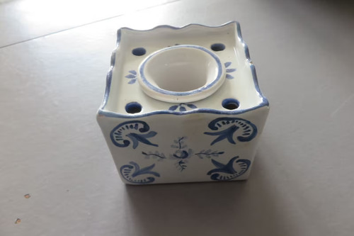 Encrier carré bleu - , fond