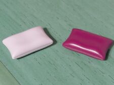 PLAYMOBIL x2 COUSSINS ROSES CANAPÉ FAUTEUIL MAISON COUSSIN ROSE SALON CHAMBRE...