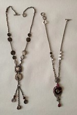 Vintage 2 Colliers ENTRE GUILLEMETS French Designer Necklaces