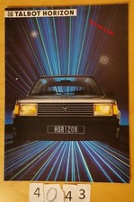 TALBOT HORIZON LS LD GL EX EXD GLS PREMIUM Prospectus Fr 24 pages MY 1984 11/83