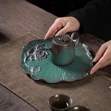 Plateau à thé motif lotus