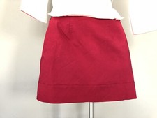 Express Design Studio Womens Size 2 Front Hot Pink Mini Skirt Side Zip Rayon New