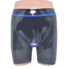 Shorts en latex à ouverture frontale (M)
