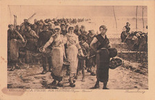 CP TABLEAU RETOUR DE PECHE - PUB AUS DENTOL - TACHEE - 66818