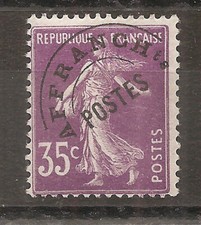 Préo 62 (1922) Préoblitéré Type Semeuse fond plein 35c violet N* (cote 100e)