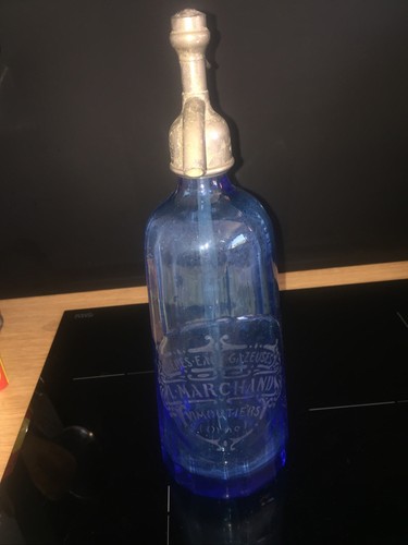 Siphon seltz bleu verre - seltz,