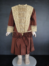 ROBE en SOIE marron et beige