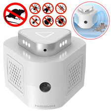 Répulsif Ultrason Anti Souris Rats Rongeur Insectes Cafard Araignée 30-300m²