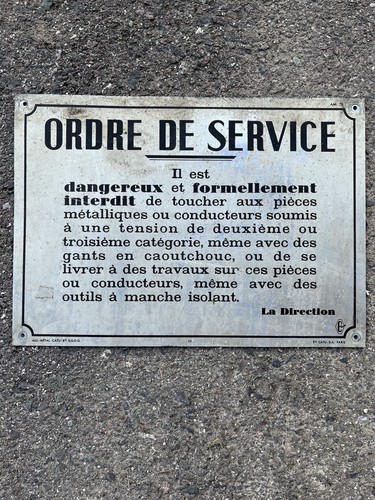 Plaque métal vintage - plaque,