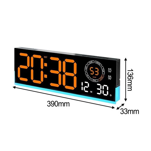 Horloge murale numérique led - murale,