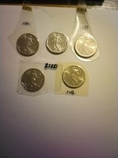 Lots  5 pièces  de  2 Francs