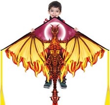 Cerf-Volant Motif Dragon +Fil