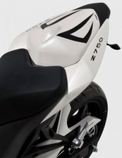 Capot de selle ERMAX KAWASAKI Z750 Z 750  	2011 BLANC/NOIR MAT 
