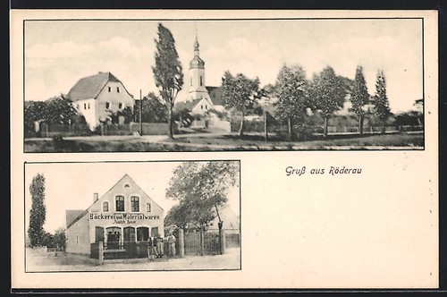 Carte postale röderau - postale,