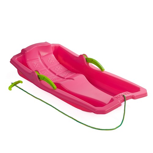 Luge plastique rose avec - luge, en