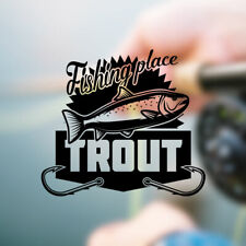 Autocollant mural pêche à la truite club autocollant transfert graphique hameçon flotteur art f16