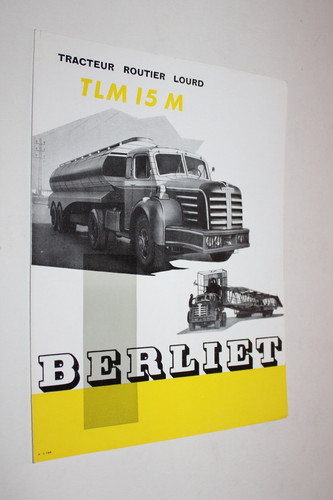 Prospectus camion berliet tlm - camion,