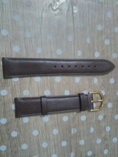 bracelet Montre VERITABLE VACHETTE 18mm fermoir inox (COBRA) marron foncé 