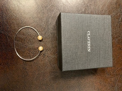 Bracelet jonc blanc - bracelet, or