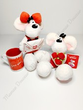 Lot Peluches Diddlina Diddl Tasse Rouge Love You Coeur Rose Saint Valentin Diddl