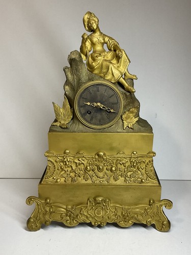 Pendule bronze romantique - pendule,