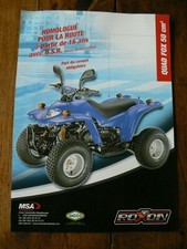 prospectus catalogue moto :  ROXON  QUAD  fox 50 cc