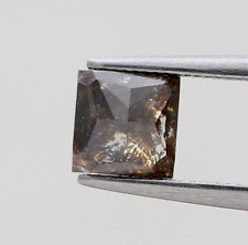 Diamant Naturel Taille Brillante Gris Brun 1,56 Ct Forme Princesse