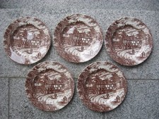 5 Assiettes  Dessert FAÏENCE