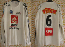 Maillot Adidas Coupe de France Blanc OM Porté #6 Caisse d'épargne vintage - XL