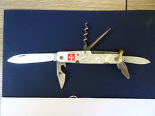 ANCIEN COUTEAU DE POCHE PRADEL THIERS MANCHE NACRE MULTIFONCTIONS 15 CM V PHOTOS