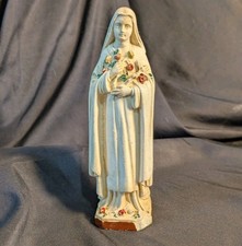 Statuette ancienne Sainte Thérèse de L'enfant Jésus, Plâtre, 16 cm, Lisieux