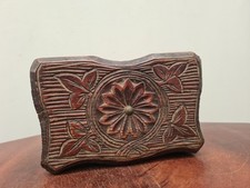 Coffret En bois sculpté Queyras- Artisanal -art Populaire