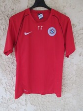 Maillot MHSC MONTPELLIER porté training football shirt NIKE Dri-Fit rouge M