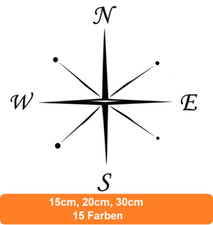 Autocollant boussole étoile