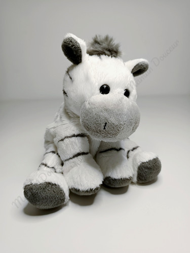 Peluche doudou zèbre blanc - zèbre,
