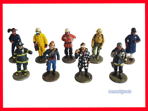 Figurines lot pompiers en - lot,
