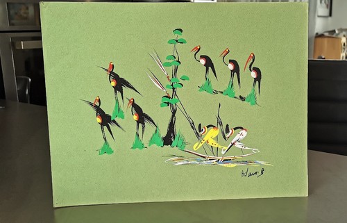 Peinture africaine gouache sur