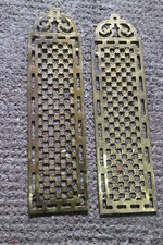lot de 2 plaques de proprete en laiton ajouré pour porte 4