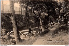 19807 cpa 92 Asnières - le jardin modèle - le Pont sur le Drain