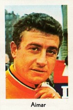 CYCLISME carte cycliste LUCIEN AIMAR équipe BIC 1967 Format 9 sur 6 cm