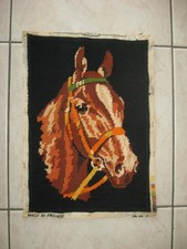 " cheval " 33cmx23cm 336réf4870 tapisserie canevas FINI Paris France