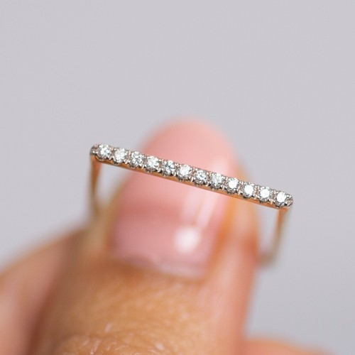 Diamant carré bague 14k - bague, or