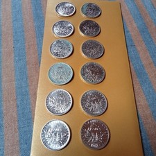 lot de pièces 5 pièces argent 1963 (12 unités)