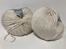 lot de 10 pelotes laine mérions 157 Crème 50 % mérinos/ made in Italie