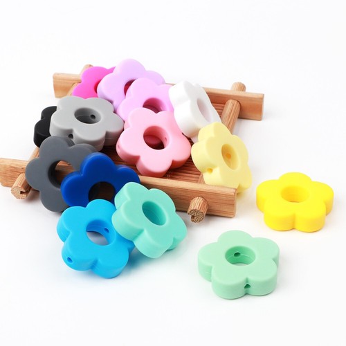 Perle silicone fleur - perle,