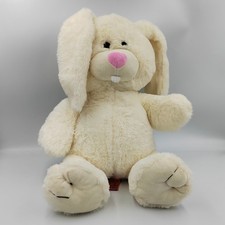 Grande peluche lapin blanc écru PETS CLUB  - 30097
